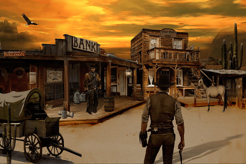Wild West, Outlaw Cowboy HD wallpaper