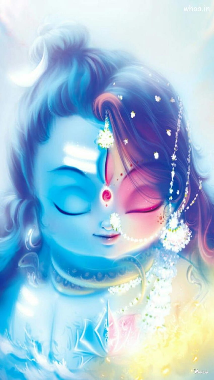 Wspaniała i kolorowa sztuka Pana Śiwy i Umy. Malarstwo Pana Shivy, Shiva shakti, Shiva parvati, Bal Shiva Tapeta na telefon HD