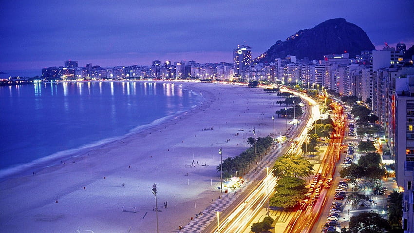 Noche de playa en Río de Janeiro - . fondo de pantalla