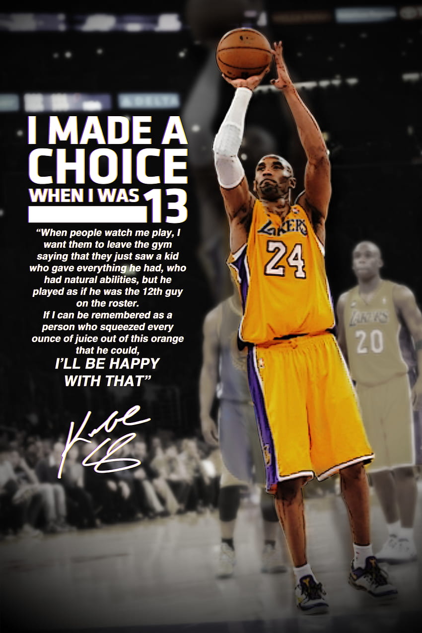 Motivational Quotes Kobe Funny Inspirational Quotes Kobe Bryant Quotes HD  phone wallpaper  Pxfuel
