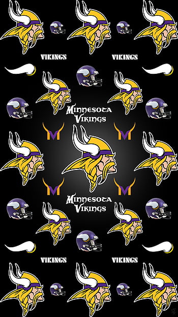 Minnesota Vikings NFL Logo Dark Wood Wallpaper iPhone 13 Pro Max Case