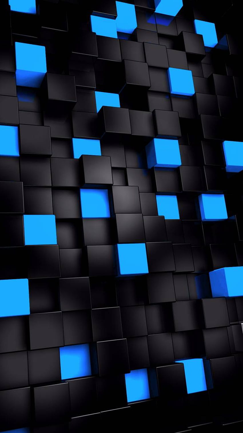 Blue Squares, Black and Blue Square HD phone wallpaper | Pxfuel
