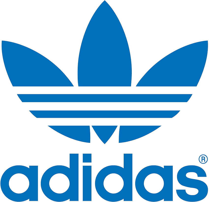 logotipo adidas (antigo; 1º 1924). Logotipo original da Adidas, Adidas , clássico Adidas, Azul Adidas papel de parede HD