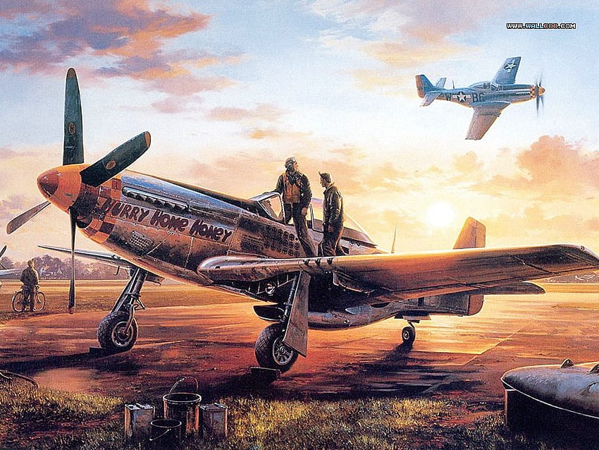 Air Combat Art (Vol.03): Dipinti aeronautici della seconda guerra mondiale: Dipinti di aerei da combattimento aereo NO.2 Sfondo HD