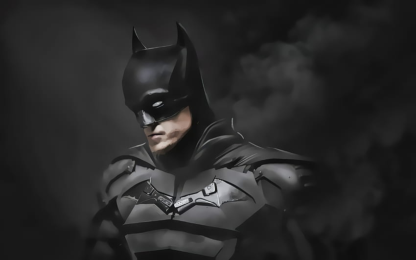 Batman, , ciemność, superbohaterowie, sztuka 3D, dym, komiksy DC, kreatywność, Batman Tapeta HD