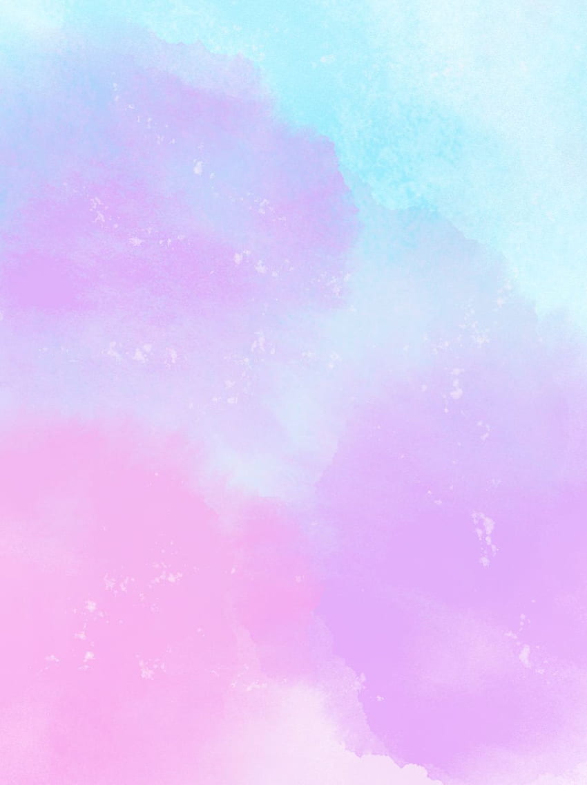 de acuarela azul púrpura rosa. Ungu pastel, aire de gato Latar belakang, Ungu fondo de pantalla del teléfono