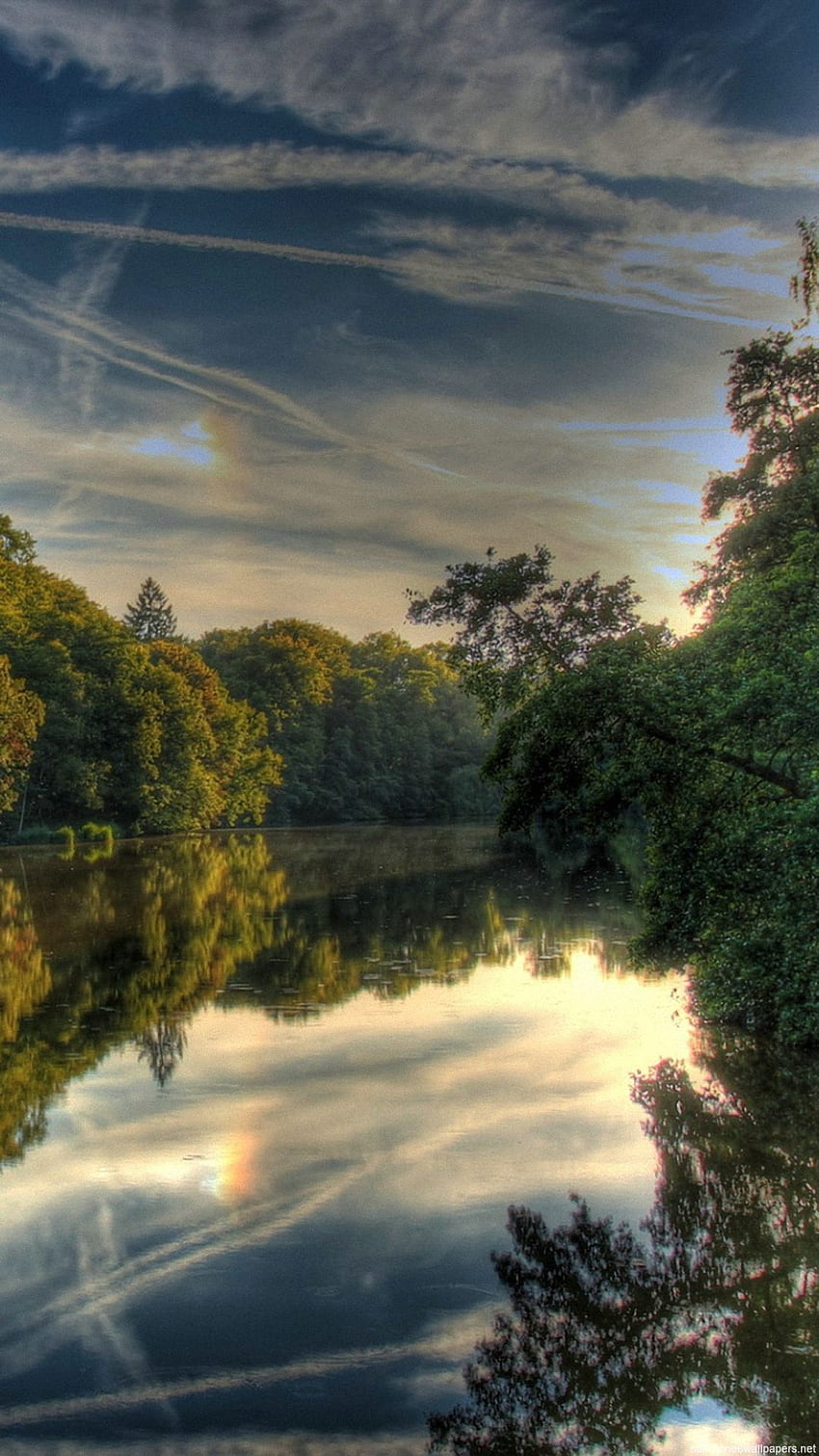 río naturaleza paisaje alemania iPhone 6 y 6, Paisaje vertical fondo de pantalla del teléfono
