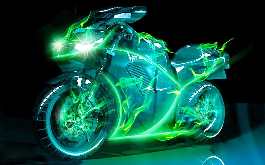 Bicicleta Neon, Moto Neon papel de parede HD