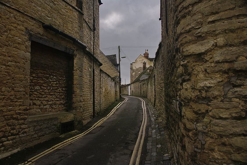 a lane in old town woodstock england uk and background HD wallpaper