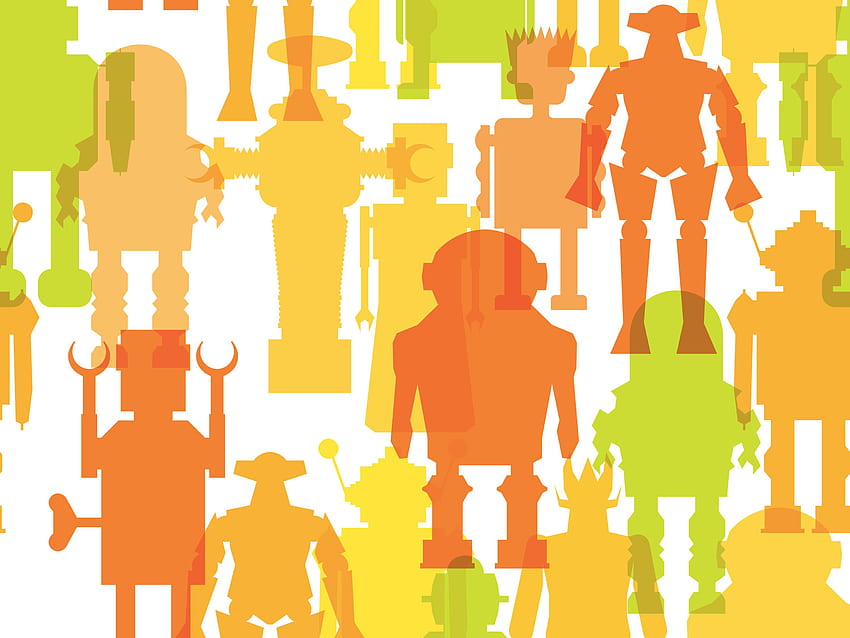 ROBOT - Wall coverings / from Cobalti, Robot Pattern HD wallpaper