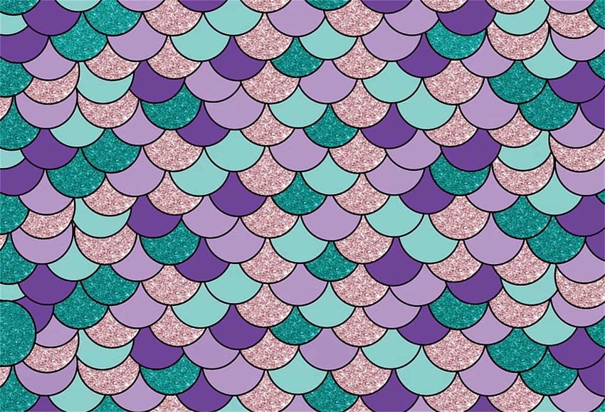 Laeacco Mermaid Party Polyester graphy Background ft Swanky Gradient Glitter Color Mermaid Scales Backdrop Birtay Party Banner Girls Portrait Shoot Personal Studio Prop : Camera & HD wallpaper