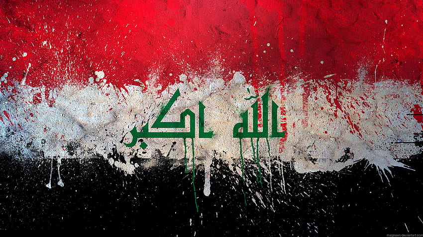 Цивилни, убити във Фалуджа от началото на Рамадан. Ирак, Иракско знаме HD тапет