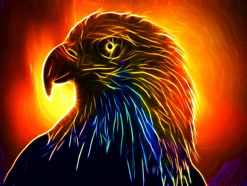 Premium AI Image  A painting of a fire eagle with the word eagle on it