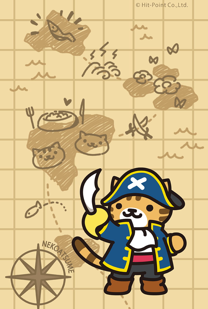 Neko Atsume' Update Leaks Revealing Rare Pirate Cat, Under The Sea HD phone wallpaper