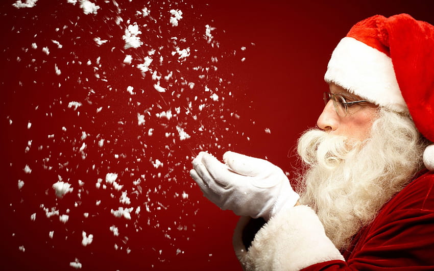 จูบซานต้าคริสต์มาส ซานตาคลอส คริส คริงเกิล จูบซานต้า วอลล์เปเปอร์ HD