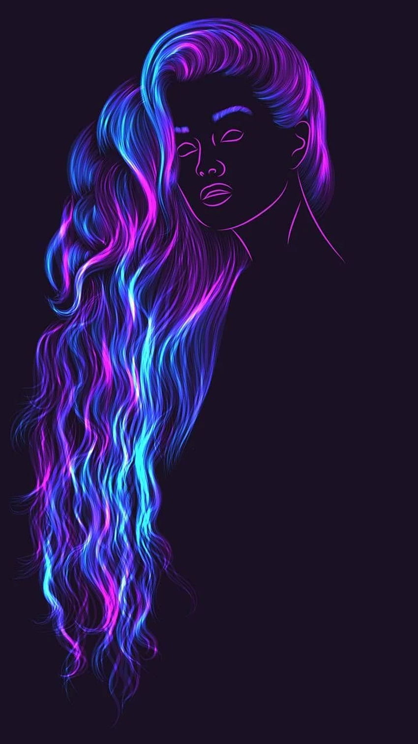 Neon girl by FernandoLizondro - 09 now. Browse millions of popular blue and. Neon girl, Neon , Surreal art, Cool Girl Neon HD phone wallpaper