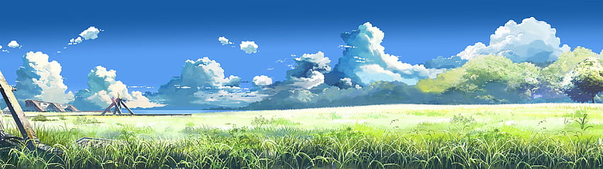 Anime Sceneria Podwójny ekran., Podwójny monitor awatara Tapeta HD