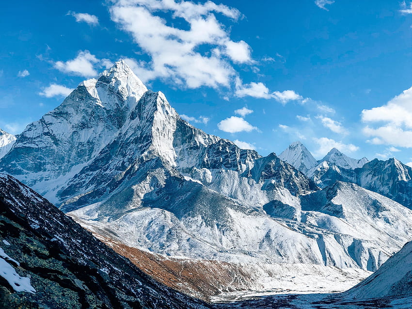 Montañas cubiertas de nieve, gama, naturaleza fondo de pantalla