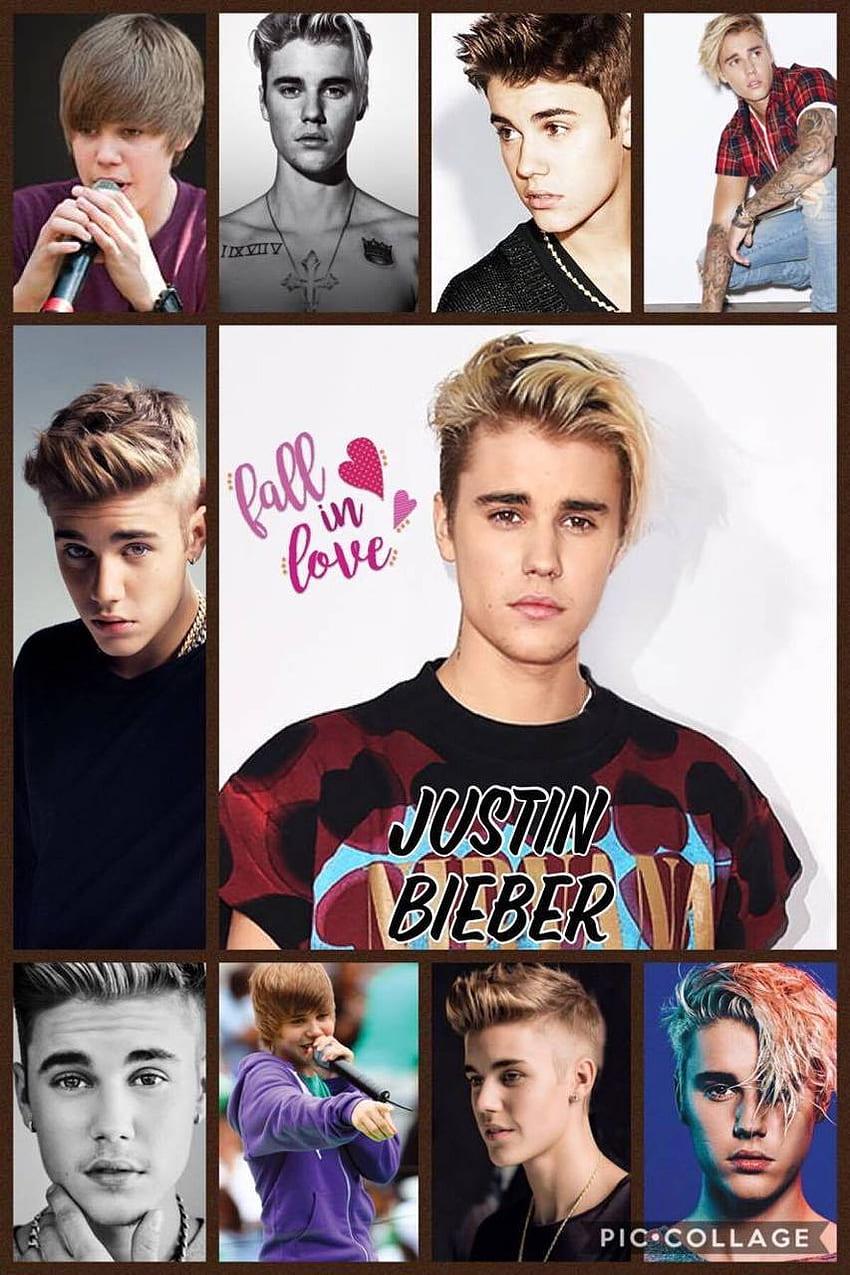 Justin Bieber, kolaż Justina Biebera Tapeta na telefon HD