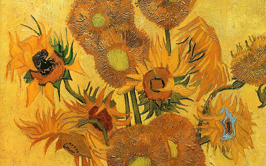 Drawn, Paintings, Famous, Painting, Of, Vincent, Van, Gogh, Life, Van Gogh Sunflower HD wallpaper