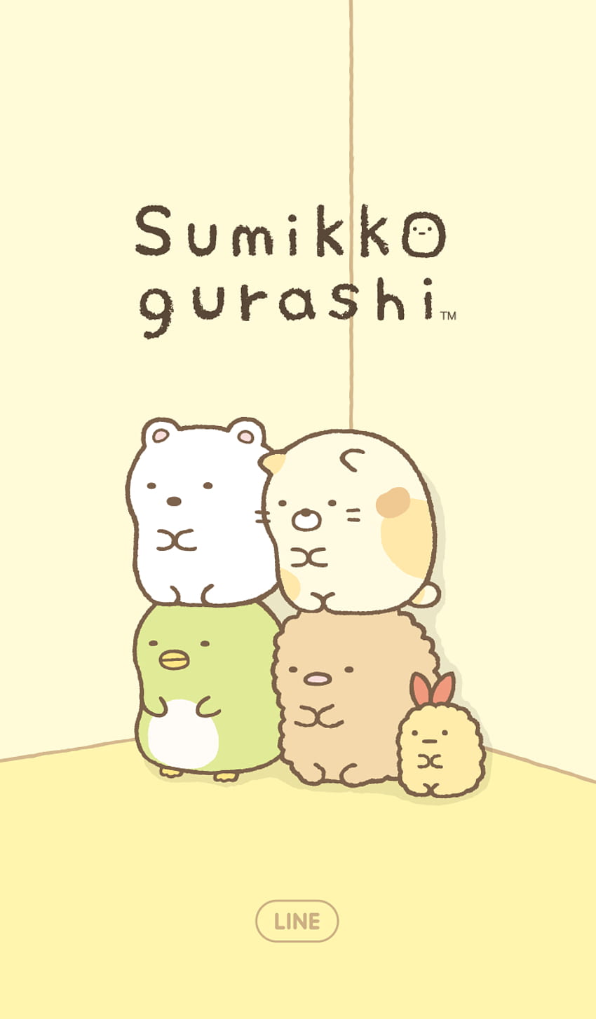 Line, San X, And Sumikko Gurashi Word, Sumikko Gurashi Phone HD phone wallpaper