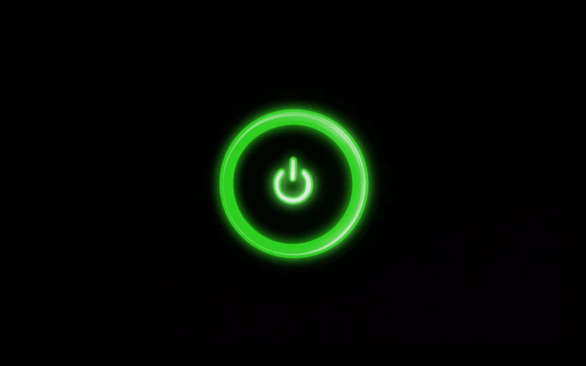 Green Power Button . Green Power Button stock HD wallpaper