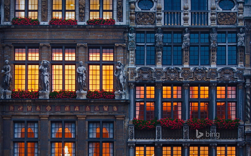 Buildings in the Grand Place, Brussels, Belgium - Bing HD wallpaper