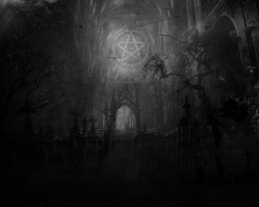 Creepy Graveyard, Dark Cemetery HD wallpaper