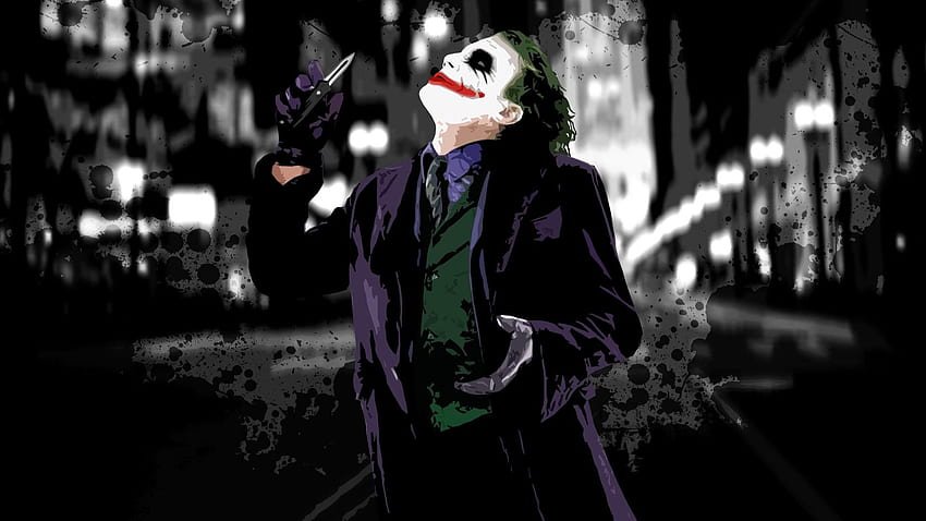 The Dark Knight Joker - Joker Black, Joker Black And White HD wallpaper ...