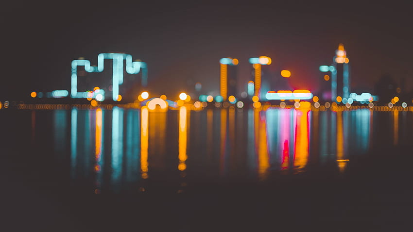 city, lights, blur, reflections, dual wide, 16:9, , , background, 7839, 2560X1440 Blurry Lights HD wallpaper