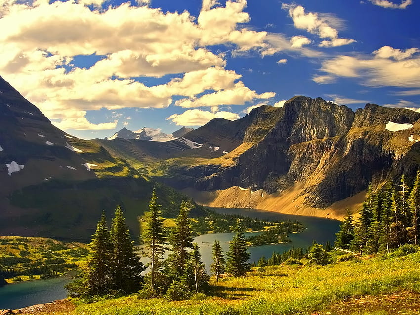 Journey through America: Montana, nature, montana, america, mountains, beauty HD wallpaper