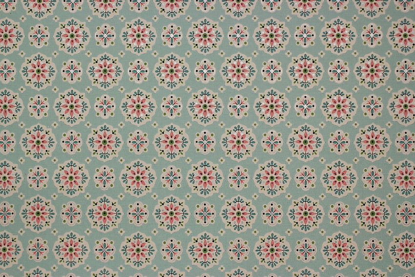 Vintage Pattern, blue, girly, pink, simple, cute, vmhenson, vintage, pattern HD wallpaper