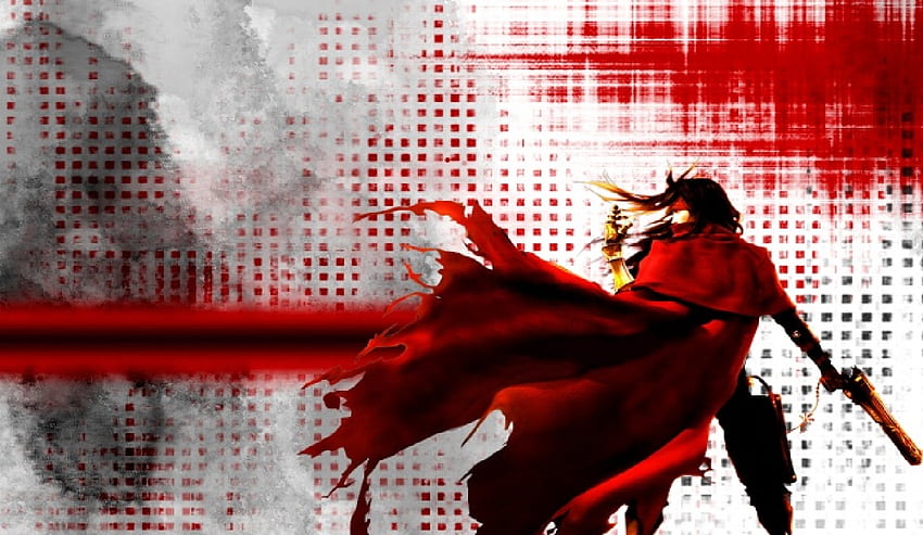 Vincent Valentine, gun, blood, vampire, video game HD wallpaper