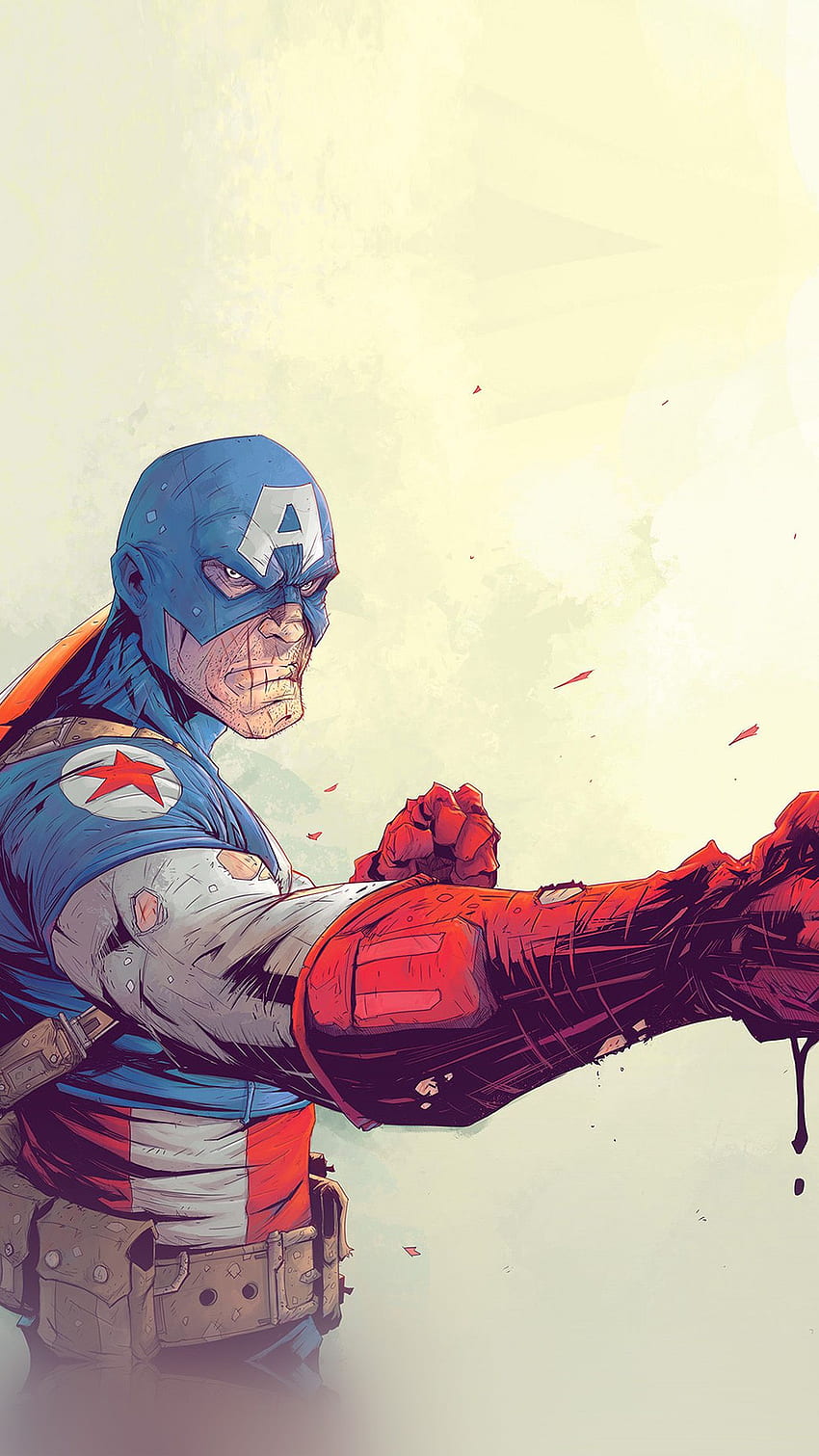 Toronto Revolver Illustration Art Anime Hero Captain America wallpaper ponsel HD