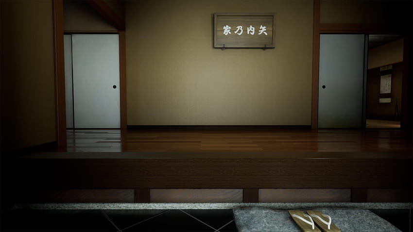 Kit de habitación japonesa en visualización arquitectónica fondo de pantalla