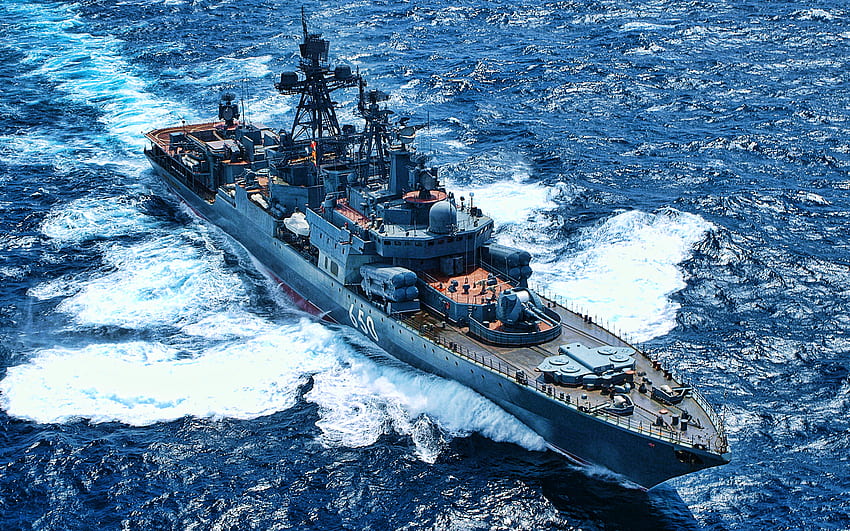 Admiral Chabanenko, DD-650, anti-submarine destroyer, Russian Navy, R, Russian army, battleship, Udaloy-class HD wallpaper