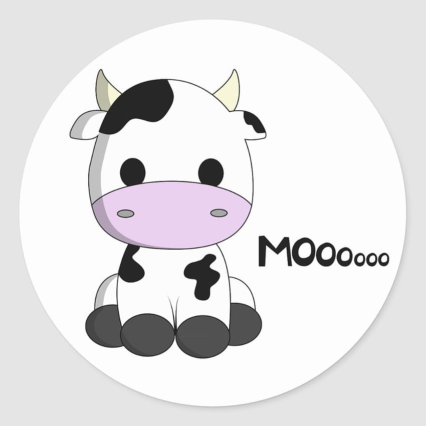 Cute kawaii cow cartoon kids round sticker in 2020. Cute baby cow, Cute cartoon  animals, Cute cartoon HD phone wallpaper | Pxfuel