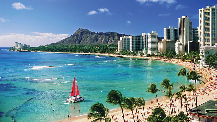 Хавайски плажове, най-добрите Хавайски острови HD тапет