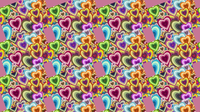Happy Valentine's Hearts, hearts, colors, happy valentines day, valentines day HD wallpaper