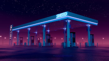 Gas station at night HD wallpapers | Pxfuel