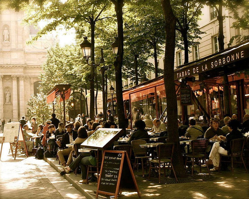 Street Cafe, French Cafe HD wallpaper