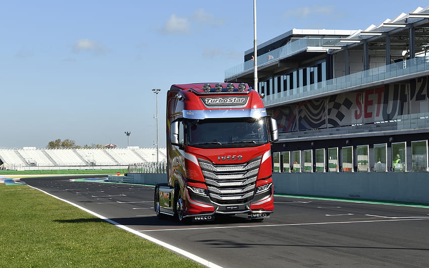 2022, Iveco S-Way, , exterior, front view, S-WAY TurboStar, red S-Way, tractor, new trucks, Iveco HD wallpaper