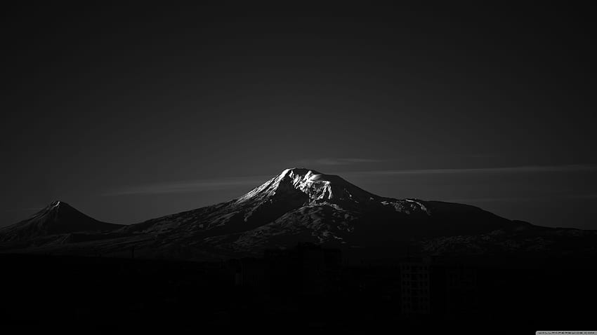 Black Mountain , Mountain Black and White HD wallpaper
