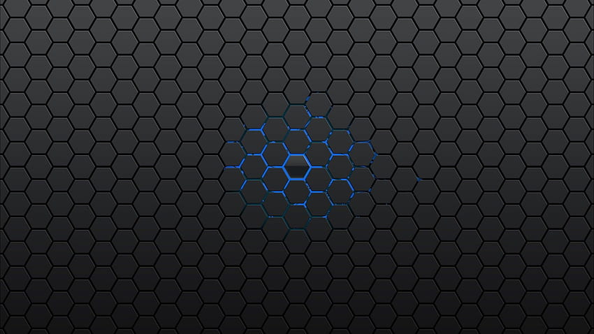 Wabenmuster abstrakt (1920×1080). Hexagon, Wabe, blaues geometrisches HD-Hintergrundbild