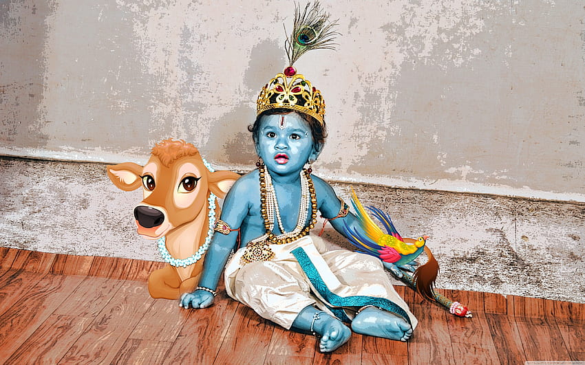 Little krishna Ultra Background for : & UltraWide & Laptop, Krishna HD  wallpaper | Pxfuel