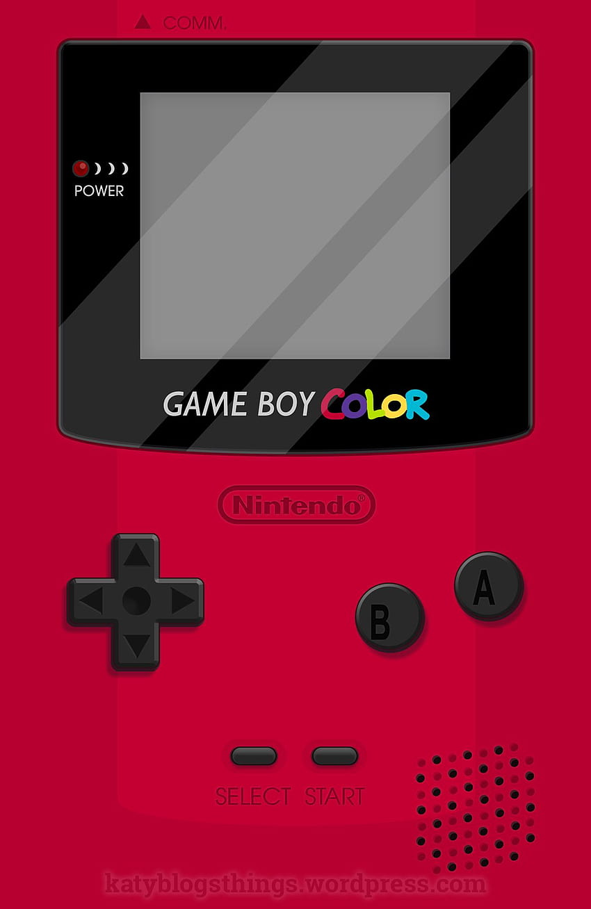 Red Gameboy Color by Katy Dickey. Part of the Gameboy Series. See more art on my blog at katyblogsthings.. Gameboy, Minecraft banner designs, Yellow iphone case HD phone wallpaper