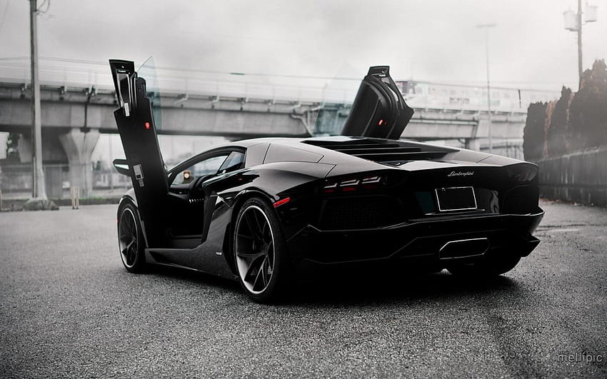 Lamborghini negro, Lamborghini negro mate fondo de pantalla | Pxfuel