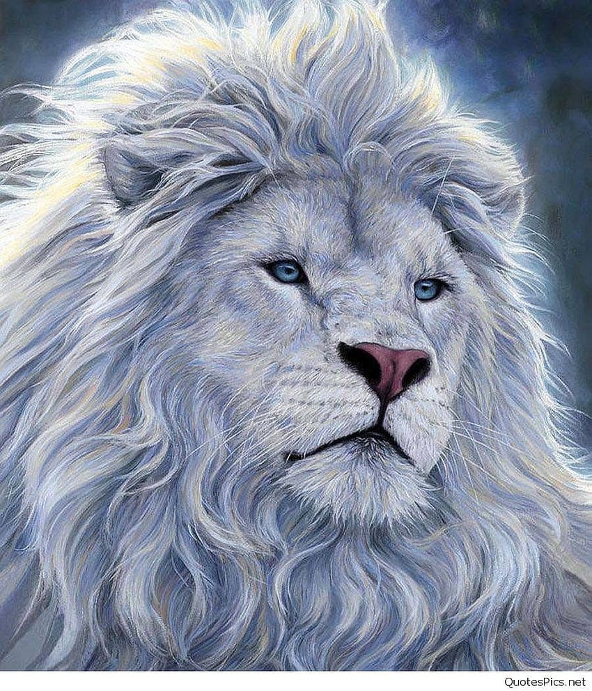 Lion With Quotes - White Lion King HD phone wallpaper