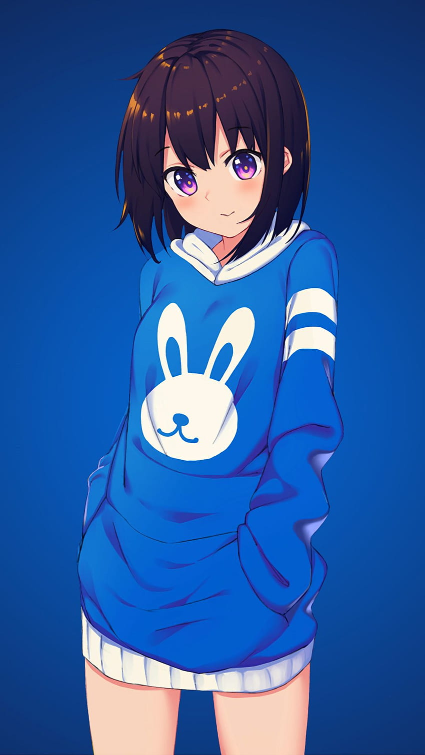 Cute Anime Hoodie Girl HD phone wallpaper | Pxfuel