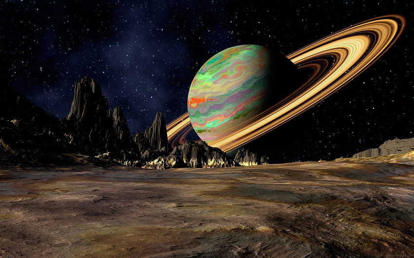 Beautiful Saturn Planet HD wallpaper